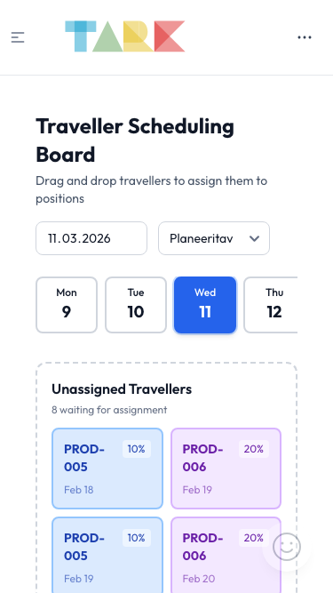 Tark scheduling on phone